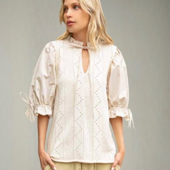 The PENELOPE Puff Sleeve Sweater Top - Picture 4 of 6